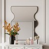 30"X35"Wall Wavy Mirror,Novelty Mirror With Wavy Sides Metal Frame,Bathroom Vanity Mirror,Bedroom Mirror For Wall -The Pop Home - 3 of 4