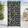 SpassWay 72"H 47"W Outdoor Metal Garden Trellis Privacy Screen Lattice Panel Indoor Room Divider - 2 of 4