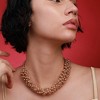 SOHI Women's Amber Brown Casual Collar Neckace - 4 of 4