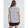 Women's Raglan Sleeve Stripe T-Shirt - Relaxed Fit Crewneck Top - 2 of 4