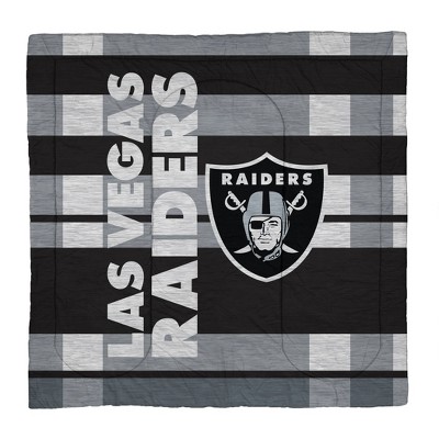 NFL Vegas Raiders Heathered Stripe Queen Bed in a Bag - 3pc — фото 2