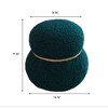 Grungis Snowman Wool Benches,Round Upholstered Ottoman,Ottoman Bench for Living Room,Bedroom - 3 of 4