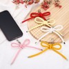 Unique Bargains PU Leather Bag Phone Charm Hanging Accessories Bow Keychains 4 Pcs - 3 of 4