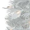 Northlight 6' Pre-Lit White Tinsel Pop-Up Artificial Christmas Tree, Clear Lights - 2 of 4
