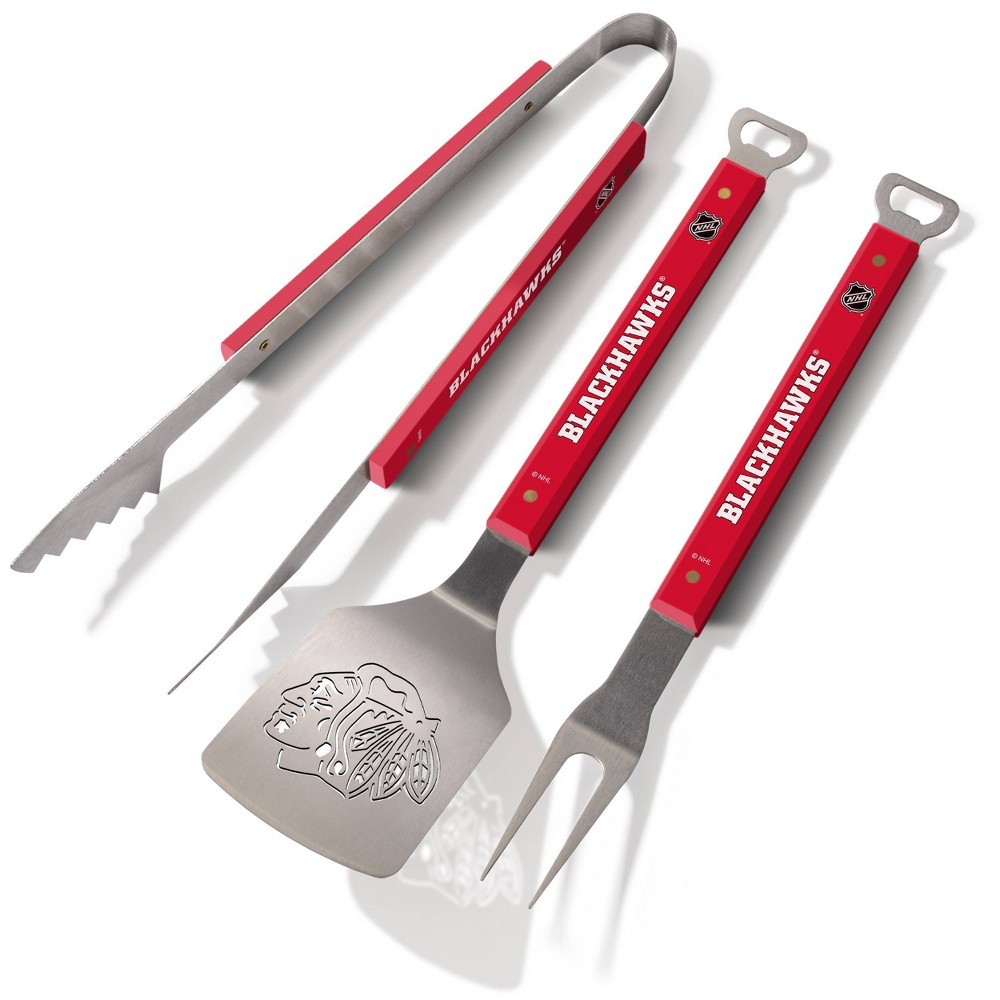 Photos - BBQ Accessory NHL Chicago Blackhawks Spirit Series BBQ Set - 3pc