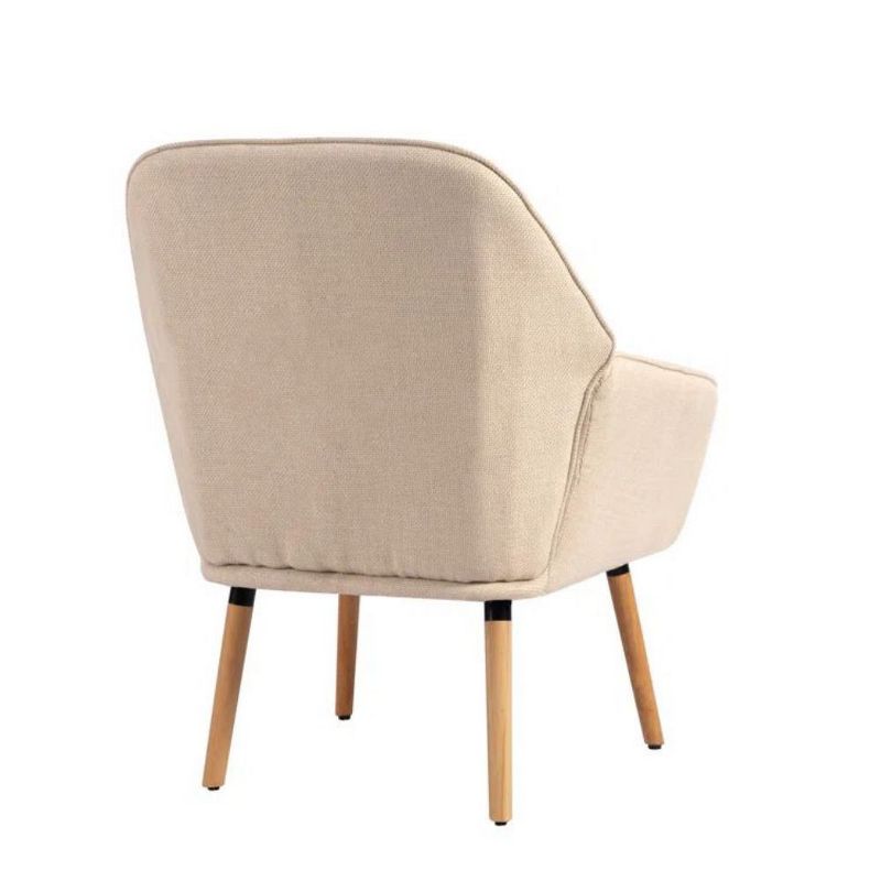Neutypechic Modern Linen Upholstered Accent Chair Armchair, 4 of 8