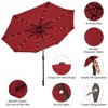 Tangkula 10 ft Patio Table Market Umbrella Yard Outdoor w/ Solar LED Lights - 3 of 4
