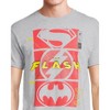 DC Comics T-Shirt Men's The Flash Superman and Batman Unite Adult Graphic Tee (X-Large) Grey - 2 of 4
