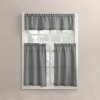 Martine Microfiber Semi Sheer Rod Pocket Kitchen Curtain Valance and Tiers Set - No. 918 - image 4 of 4