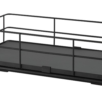 Organize It All 9"x19.7" Slide Out Shelf Organizer: Steel Kitchen Cabinet Storage, Black, 4.5" Height, 12.13 lbs — фото 3