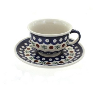 Blue Rose Polish Pottery 775-836 Zaklady Cup & Saucer - 1 of 1