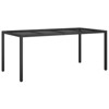 vidaXL Garden Dining Table Black 74.8 x 35.4 x 29.7 in Poly Rattan - 2 of 4