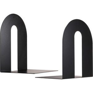 Officemate Heavy Duty Bookends Heavy Duty 8"x8"x10" Black 93142 - 1 of 4