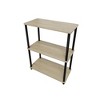Homez 3 Tiers Wood Household Shelving Unit (23.54 in. W x 29.72 in. H x 11.73 in. D) - 4 of 4