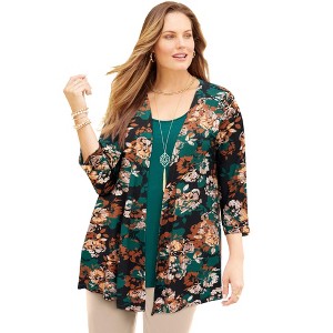 Catherines Cardigan And Tank One Piece Top - 1 of 4