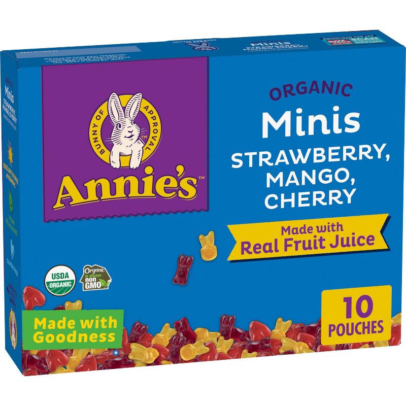 Annie&#39;s Minis Strawberry, Mango, Cherry - 7oz/10ct, 1 of 10