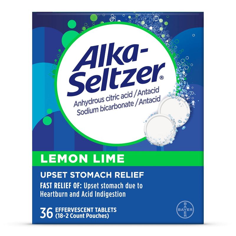 Alka-Seltzer Antacid Lemon Lime Tablets - 36ct, 1 of 12
