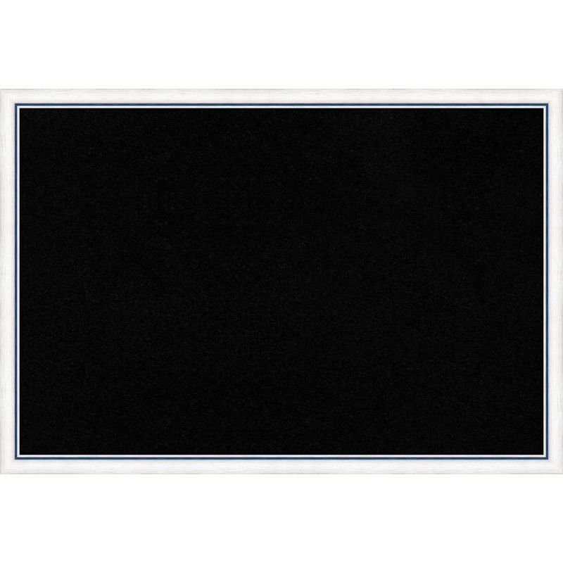 38&#34;x26&#34; Morgan Wood Frame Black Cork Board White/Blue - Amanti Art, 1 of 12