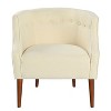 CAVINAS Comfy Accent Chair, Upholstered Living Room Chair with Back and Wood Legs, Reading Chair for Bedroom, Living Room, Office - 2 of 4