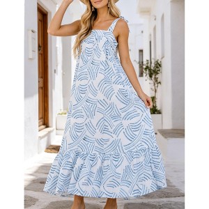 casual maxi dress Women Summer Dress Elegant Dresses for Women this dress features a crisp white collar and an elegant halter neckline Versona | low tide maxi