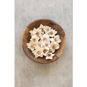Dried Rukmani Flowers Set of 16 – 2.5" Tall Rustic Floral Fillers by Kalalou - 1 of 3