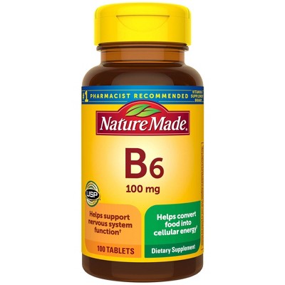 Nature Made Vitamin B6 100 mg Tablets - 100ct