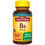 Nature Made Vitamin B6 100mg, B6 Vitamins for Energy Metabolism Support Tablets - 100ct