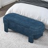 Contemporary Upholstered Storage Ottoman Bench with Soft Linen Seat and Hidden Compartment for Living Room Use -3irtyhousy - 3 of 4