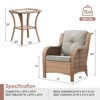 Buenhomino 3 Pieces Patio Furniture Set, PE Rattan Wicker Patio Set with Two Outdoor Chairs and Table for Porch, Garden Poolside Balcony - 3 of 4