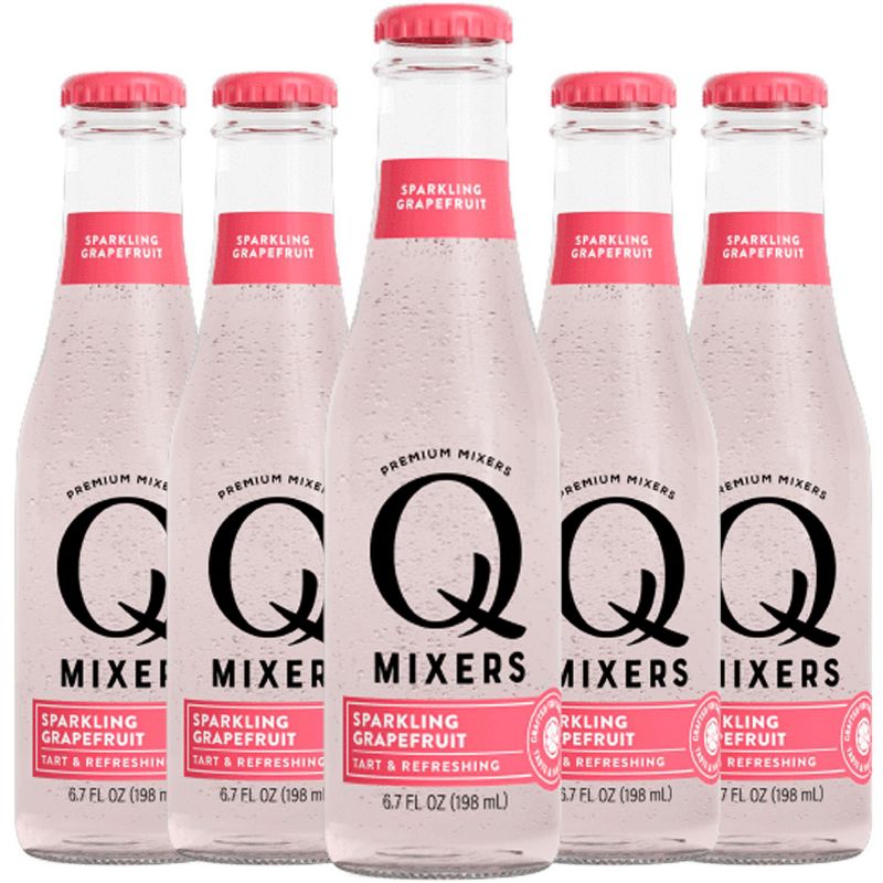 Q Mixers Sparkling Grapefruit, Premium Cocktail Mixer Made with Real Ingredients 6.7oz Bottle | 5 PACK, 1 of 2