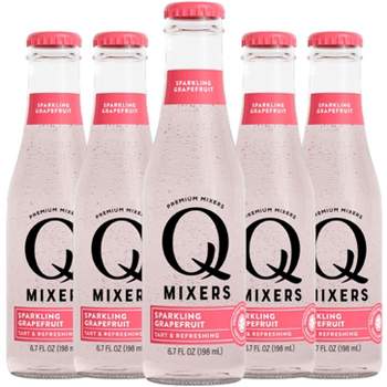 Q Mixers Sparkling Grapefruit, Premium Cocktail Mixer Made with Real Ingredients 6.7oz Bottle | 5 PACK