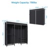 VIPEK V5C Clothes Closet Wardrobe Heavy Duty Covered Clothes Rack, Black Metal Clothing Rack with Grey Oxford Fabric Cover - 3 of 4