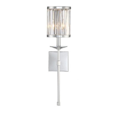 Savoy House Ashbourne 1 - Light Wall Light in  Polished Chrome