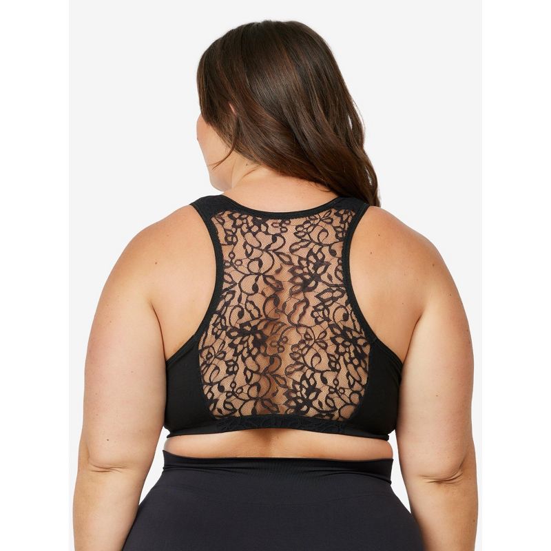 Leading Lady The Indy - Cotton Front-Closure Lace Racerback Bra, 2 of 6