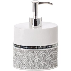 Creative Scents Mirror Damask White Lotion Dispenser - 1 of 4