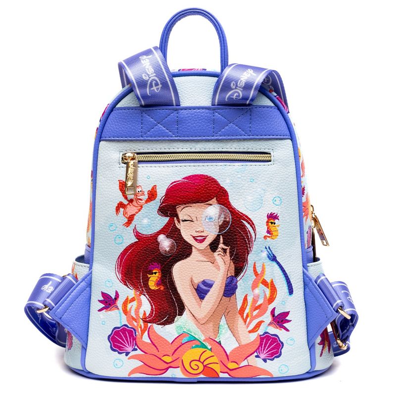 The Little Mermaid - Ariel WondaPop 11" Vegan Leather Fashion Mini Backpack, 2 of 7