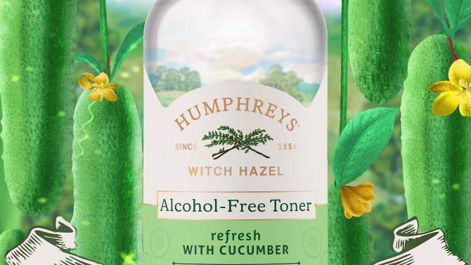 Humphreys Witch Hazel with Cucumber Refresh Alcohol-Free Toner - 8 fl oz, 2 of 9, play video
