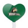 NCAA Wright State Primary Logo Heart Love Cupcake Picks Toppers Decoration Set of 6 - 2 of 4
