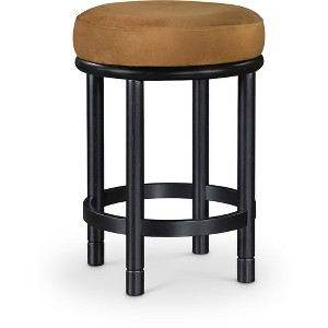 Meridian Furniture,Monette Saddle Velvet Counter Stool - 1 of 4