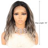 Unique Bargains Women Medium Long Fluffy Curly Wavy Lace Front Wigs with Wig Cap 16" 1PC - 2 of 4