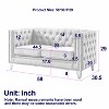 Velvet Sofa for Living Room,Buttons Tufted Square Arm Couch, Modern Couch Upholstered Button and Metal Legs, Sofa Couch for Bedroom - 4 of 4