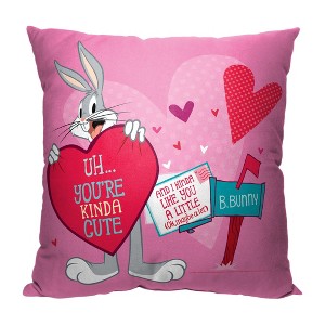 Warner Bros. Looney Tunes Looney Love Letter Throw Pillow 18x18 Inches - 1 of 2