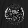 Boy's Pirates of the Caribbean: Curse of the Black Pearl Black and White Rope Skull Logo T-Shirt - 2 of 4