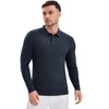 INSPIRE CHIC Men's Long Sleeve Solid Color Pullover Business Knitted Polo Shirt - 4 of 4