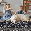 Vintage Hallway Runner Rug, Low Pile Floral Carpet with Rubber Backing, Machine Washable, Foldable for Bedroom, Entryway, Kitchen, and Hallway - 4 of 4