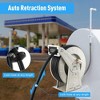Garvee Fuel Hose Reel Retractable Diesel Hose Reel 3/4"x50" Auto Refueling Nozzle - 4 of 4