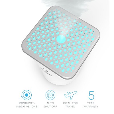 White Portable Car Diffuser with Color-Changing Light