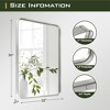 MAYEERTY Hanging Mirror Aluminum Alloy Rounded Corner Rectangle Electroplated Silver Look 50x32x2in Deep Mirror - 4 of 4