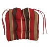 Blazing Needles, 16-inch Spun Polyester Patterned Outdoor U-shaped Tufted Chair Cushions (Set of 4) - 2 of 2