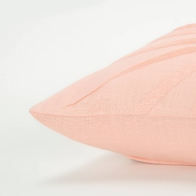18" x 18" Pink Cotton Twisted Knot Pillow Cover